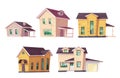 Evolution house architecture housing progress set Royalty Free Stock Photo