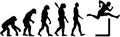 Evolution hurdling Royalty Free Stock Photo