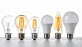 The Evolution of Lighting Technology Royalty Free Stock Photo