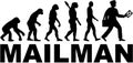 Evolution Mailman vector Royalty Free Stock Photo