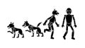 Evolution of Man to Robot Android Vector Illustration, vector design Generative AI Royalty Free Stock Photo