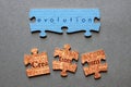 Evolution Matched and Creationism Mismatched Jigsaw Royalty Free Stock Photo