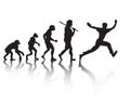 The evolution of people running Royalty Free Stock Photo