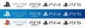 Evolution of Playstation Logo, vector editorial illustration Royalty Free Stock Photo
