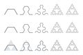 Evolution of a Sierpinski arrowhead, a plane fractal curve