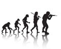 Evolution soldiers Royalty Free Stock Photo