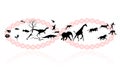 Evolution of species illustration Royalty Free Stock Photo