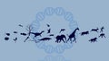 Evolution of species illustration Royalty Free Stock Photo