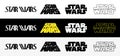 Evolution of Star Wars Logo, Vector editorial illustration Royalty Free Stock Photo