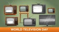 Evolution of Television - World Television Day Royalty Free Stock Photo