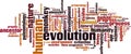 Evolution word cloud