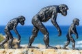 Evolutionary Progression Sculpture by the Sea Royalty Free Stock Photo