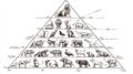 Evolutionary Pyramid, Animal Hierarchy Royalty Free Stock Photo
