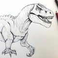 Evolutionary Sketch: Dynamic Dinosaur in Progress - generative ai