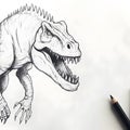 Evolutionary Sketch: Dynamic Dinosaur in Progress - generative ai