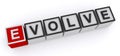 Evolve word block Royalty Free Stock Photo