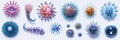Evolving bacteria showcasing diverse forms and structures in a laboratory culture setting over time. Generative AI