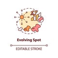 Evolving spot concept icon