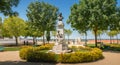 View of a public garden of Evora Royalty Free Stock Photo