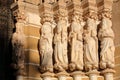 EVORA, PORTUGAL - OCTOBER 8, 2016: Close-up on the statues of the Apostles at the entrance of the Cathedral