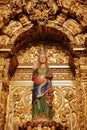 EVORA, PORTUGAL - OCTOBER 9, 2016: The statue of the pregnant Virgin Mary inside the cathedral Se