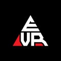 EVR triangle letter logo design with triangle shape. EVR triangle logo design monogram. EVR triangle vector logo template with red Royalty Free Stock Photo