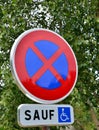 Evreux, France - august 12 2015 : stop forbidden sign