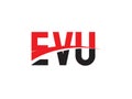 EVU Letter Initial Logo Design Vector Illustration