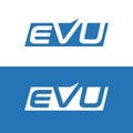 EVU letter logo design vector