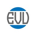 EVU letter logo design on white background. EVU creative initials circle logo concept. EVU letter design