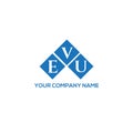 EVU letter logo design on white background. EVU creative initials letter logo concept. EVU letter design.EVU letter logo design on