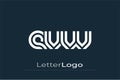 EVW Creative Unique Modern Letter Logo Design. Elegant Monogram Logo Design with Decorative Elements and Typography Royalty Free Stock Photo