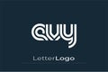 EVY Creative Unique Modern Letter Logo Design. Elegant Monogram Logo Design with Decorative Elements and Typography Royalty Free Stock Photo