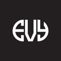 EVY letter logo design on black background. EVY creative initials letter logo concept. EVY letter design Royalty Free Stock Photo