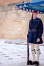 Evzones in front of the Tomb of the Unknown Soldier at Syntagma square