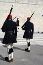 Evzones - greek parliament guards Royalty Free Stock Photo