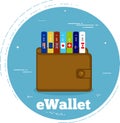 EWallet concept in line art style