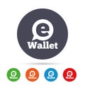 EWallet sign icon. Electronic wallet symbol.