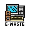 ewaste waste sorting color icon vector illustration Royalty Free Stock Photo