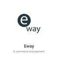 Eway vector icon on white background. Flat vector eway icon symbol sign from modern e commerce and payment collection for mobile