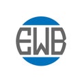 EWB letter logo design on white background. EWB creative initials circle logo concept Royalty Free Stock Photo