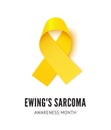 Ewing sarcoma cancer awareness ribbon vector illustration isolated