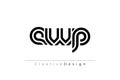 EWP Creative Unique Modern Letter Logo Design. Elegant Monogram Logo Design with Decorative Elements and Typography Royalty Free Stock Photo