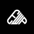EWP letter logo creative design with vector graphic, EWP simple and modern logo in round triangle shape Royalty Free Stock Photo