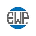 EWP letter logo design on white background. EWP creative initials circle logo concept. EWP letter design