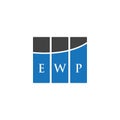 EWP letter logo design on WHITE background. EWP creative initials letter logo concept. EWP letter design