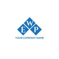 EWP letter logo design on white background. EWP creative initials letter logo concept. EWP letter design. EWP letter logo