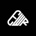 EWR letter logo creative design with vector graphic, EWR simple and modern logo in round triangle shape Royalty Free Stock Photo