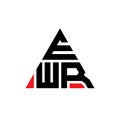 EWR triangle letter logo design with triangle shape. EWR triangle logo design monogram. EWR triangle vector logo template with red Royalty Free Stock Photo