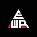 EWR triangle letter logo design with triangle shape. EWR triangle logo design monogram. EWR triangle vector logo template with red Royalty Free Stock Photo